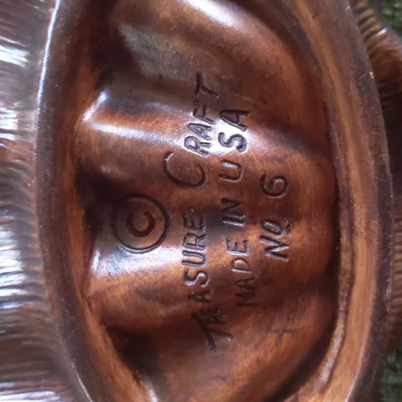 Vintage* TREASURE CRAFT half shell ashtray/ candy dish/trinket dish. - Picture 3 of 10